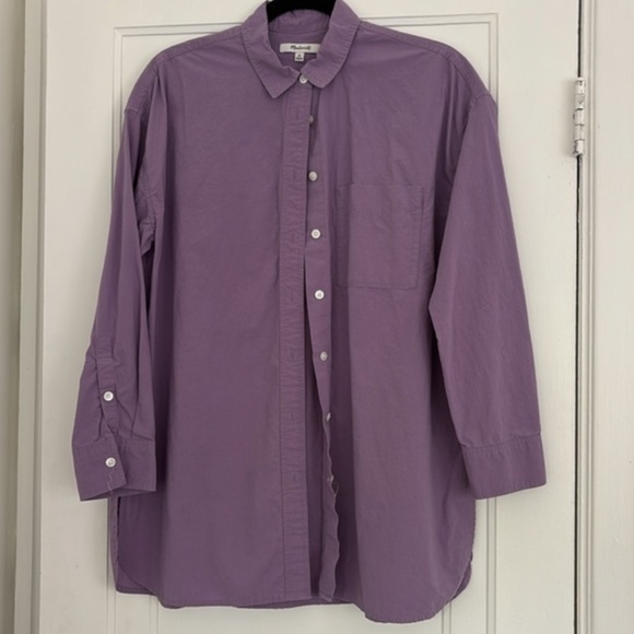 Madewell Women's Purple Shirt - Picture 2 of 7